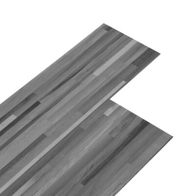 vidaXL Self-adhesive PVC Flooring Planks 2.51 m² 2 mm Striped Grey