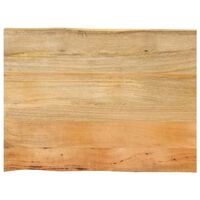 vidaXL Table Top 80x60x3.8 cm Live Edge Solid Wood Mango