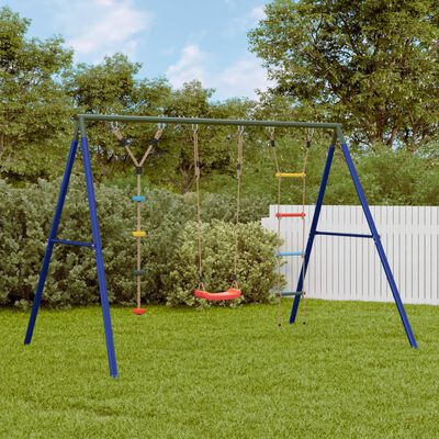 vidaXL Outdoor Swing Set with Swing. Ladder. Disc Swing