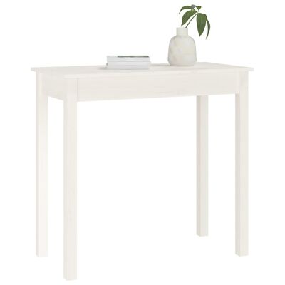 vidaXL Console Table White 80x40x75 cm Solid Wood Pine