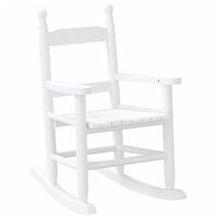 vidaXL Rocking Chair for Children White Solid Wood Poplar