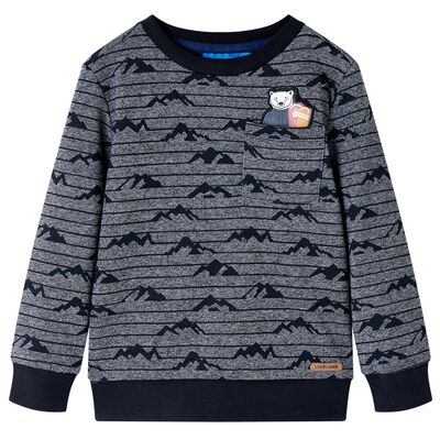 Kids' Sweatshirt Navy Melange 116