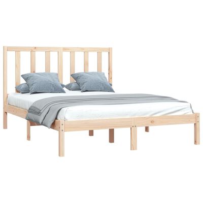 vidaXL Bed Frame Solid Wood Pine 150x200 cm King Size