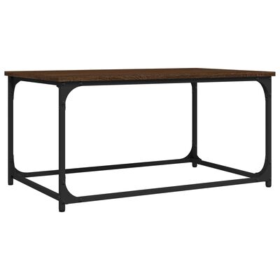 vidaXL Coffee Table Brown Oak 80x50x40 cm Engineered Wood and Iron