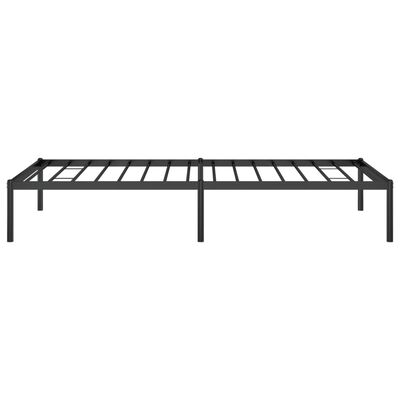 vidaXL Metal Bed Frame without Mattress Black 90x190 cm Single