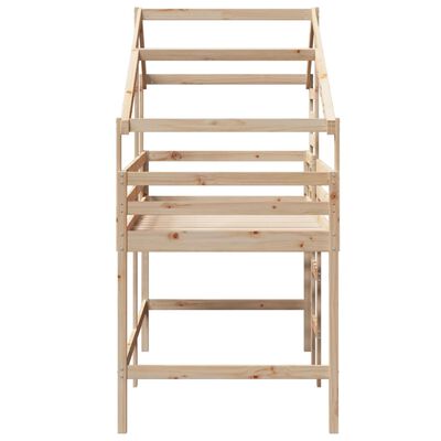 vidaXL Loft Bed with Ladder and Roof without Mattress 80x200 cm