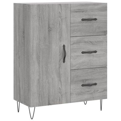 vidaXL Highboard Grey Sonoma 69.5x34x180 cm Engineered Wood