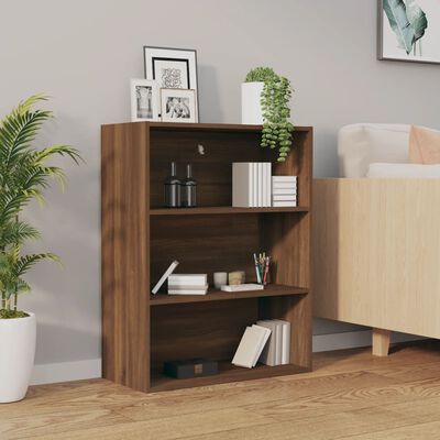 vidaXL Hanging Wall Cabinet Brown Oak 69.5x32.5x90 cm