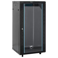 vidaXL 22U Network Cabinet 19" IP20 Black 60x60x120 cm