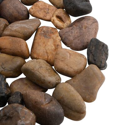 vidaXL Polished Pebbles 25 kg Mixed Colour 2-5 cm