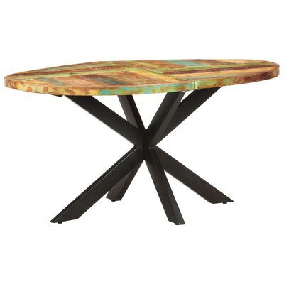 vidaXL Dining Table 160x90x75 cm Solid Reclaimed Wood