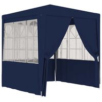 vidaXL Professional Party Tent with Side Walls 2x2 m Blue 90 g/m²