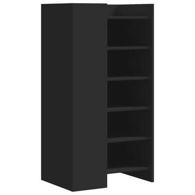 vidaXL Shoe Cabinet Black 52x37.5x100 cm Engineered Wood