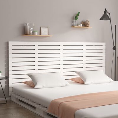 vidaXL Wall Headboard White 166x3x91.5 cm Solid Wood Pine