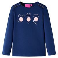 Kids' T-shirt with Long Sleeves Navy 92