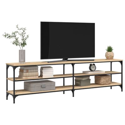 vidaXL TV Cabinet Sonoma Oak 180x30x50 cm Engineered Wood and Metal