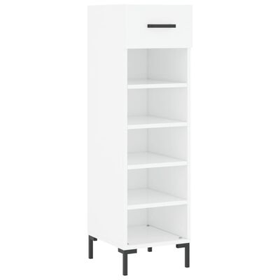 vidaXL Shoe Cabinet White 30x35x105 cm Engineered Wood