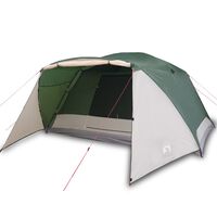 vidaXL Camping Tent with Porch 4-Person Green Waterproof