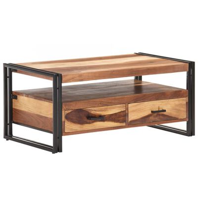 vidaXL Coffee Table 100x55x45cm Solid Acacia Wood