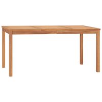 vidaXL Garden Dining Table 160x80x77 cm Solid Teak Wood