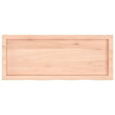 vidaXL Wall Shelf 100x40x(2-4) cm Untreated Solid Wood Oak