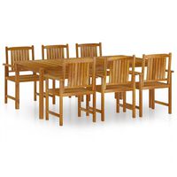 vidaXL 7 Piece Garden Dining Set Solid Wood Acacia