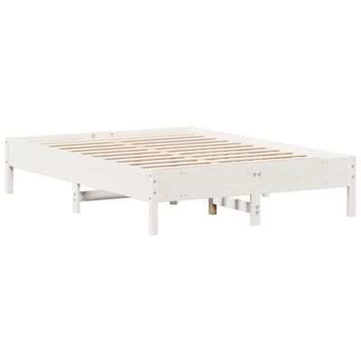 vidaXL Bed Frame without Mattress White 140x190 cm Solid Wood Pine