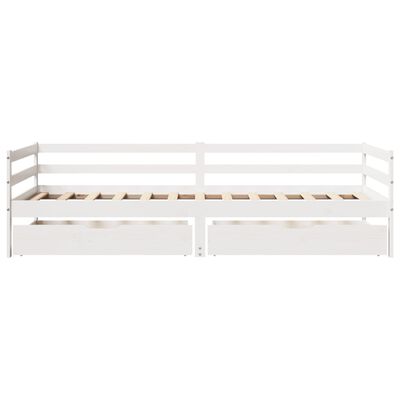 vidaXL Daybed with Drawers without Mattress 90x200 cm Solid Wood