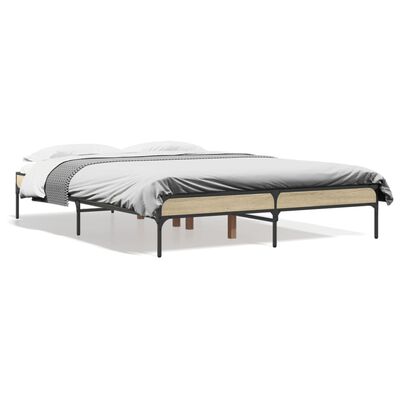 vidaXL Bed Frame without Mattress Sonoma Oak 120x190 cm Small Double