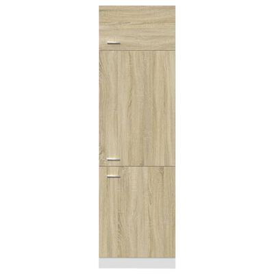 vidaXL Refrigerator Cabinet Sonoma Oak 60x57x207 cm Engineered Wood