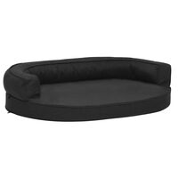 vidaXL Ergonomic Dog Bed Mattress 75x53 cm Linen Look Black