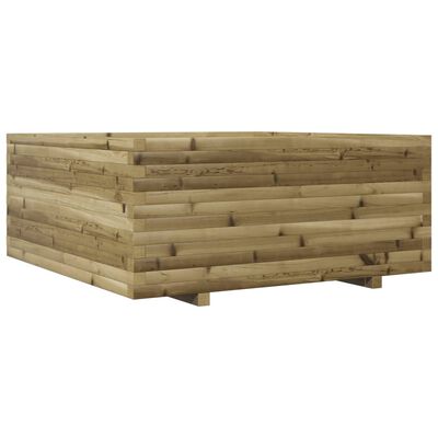 vidaXL Garden Planter 110x110x49.5 cm Impregnated Wood Pine