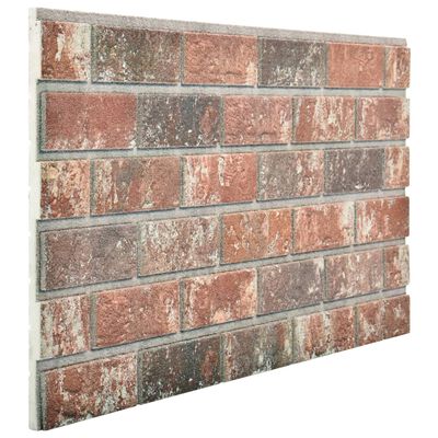 vidaXL 3D Wall Panels with Dark Brown & Grey Brick Design 11 pcs EPS