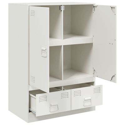 vidaXL Highboard White 67x39x95 cm Steel