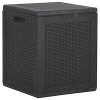 vidaXL Garden Storage Box 90L Black PP Rattan