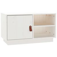 vidaXL TV Cabinet White 70x34x40 cm Solid Wood Pine