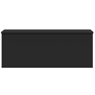 vidaXL Storage Box Black 90x35x35 cm Engineered Wood