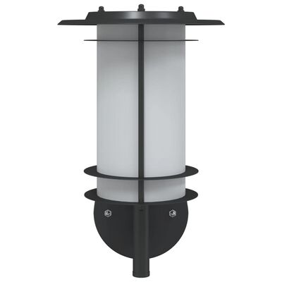 vidaXL Outdoor Wall Light Black Stainless Steel