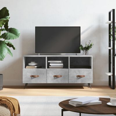 vidaXL TV Cabinet Concrete Grey 102x36x50 cm Engineered Wood