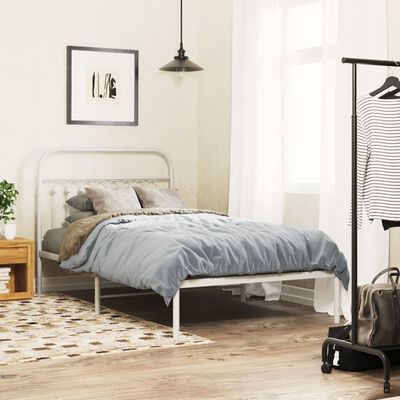 vidaXL Metal Headboard White 100 cm