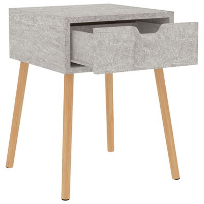 vidaXL Bedside Cabinets 2 pcs Concrete Grey 40x40x56 cm Engineered Wood