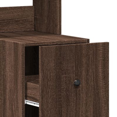 vidaXL Kitchen Cabinet Brown Oak 35x50x180 cm Engineered Wood