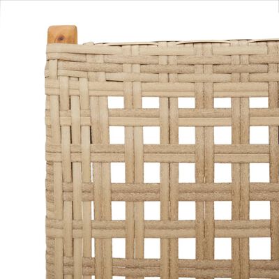 vidaXL Garden Chairs 2 pcs Beige Solid Wood Acacia and Poly Rattan