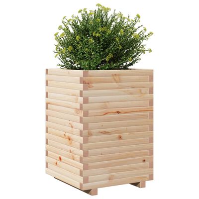 vidaXL Garden Planter 50x50x72 cm Solid Wood Pine