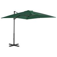 vidaXL Cantilever Garden Parasol with Aluminium Pole Green 250x250 cm