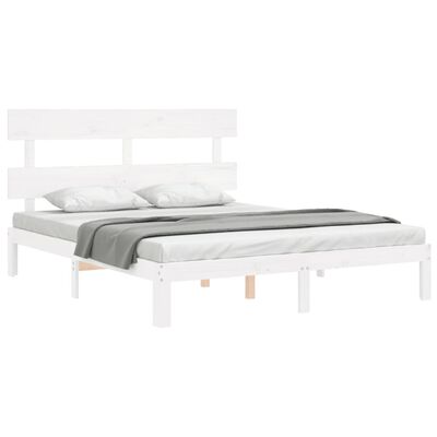 vidaXL Bed Frame without Mattress White 160x200 cm Solid Wood Pine