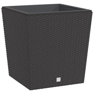 vidaXL Planter with Removable Inner Brown 37 / 64 L PP Rattan