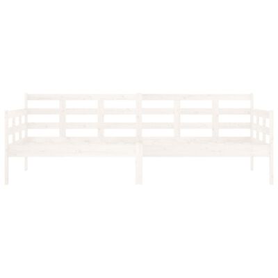 vidaXL Day Bed without Mattress White Solid Wood Pine 80x200 cm