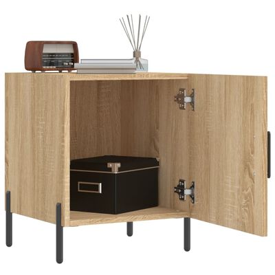 vidaXL Bedside Cabinet Sonoma Oak 40x40x50 cm Engineered Wood