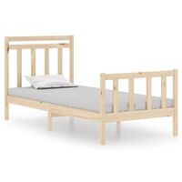 vidaXL Bed Frame without Mattress 90x190 cm Single Solid Wood